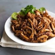 Honey Glazed Crockpot Chicken Adobo - simple pantry ingredients, hardly any hands-on time, 200 calories. | https://awesomedealsnow.com